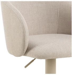 Beżowy hoker z regulowaną wysokością/z podłokietnikami (wysokość siedziska 86 cm) Eleanor – Actona