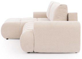 Narożnik Lutario Mini z funkcją spania lewostronny - beżowa plecionka hydrofobowa Venice 2026