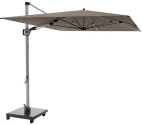 KNIRPS 320 x 320 cm - luksusowy wahadłowy parasol ogrodowy z drążkiem bocznym : Kolor parasola Knirps - Brązowy