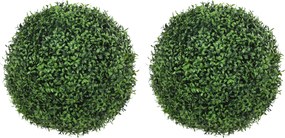 HOMCOM Zestaw 2 Kul Eukaliptusowych Ø52 cm, Odporne na UV Sztuczne Rośliny Dekoracyjne z 1086 Liśćmi do Wnętrz i Na Zewnątrz | Aosom PL