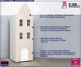 Beżowa szafa domek Aplix 3X - 5 kolorów