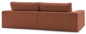 Sztruksowa sofa w kolorze terakoty 274 cm Leonard – Bobochic Paris