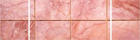 Obraz - Różowe, marmurkowe płytki (170x50 cm)