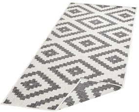 Szary chodnik dwustronny NORTHRUGS Malta, 80x345 cm