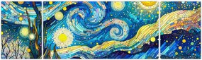 Obraz – Mozaika gwiaździstej nocy (170x50 cm)