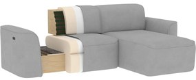 Żółty/kremowy narożnik z materiału bouclé (lewostronny/z szezlongiem) Ume – ELTAP