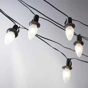 Łańcuch świetlny Szyszka, 20 żarówek LED Filament,czarny kabel, przedłużenie