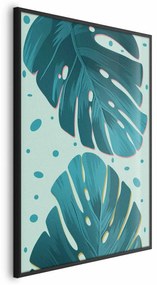 Plakat Zroszone liście 21x30 cm z ramą czarną bez marginesu ARTGEIST B
