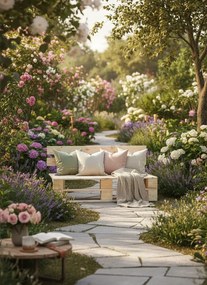 Ławka ogrodowa z palet H9-P53