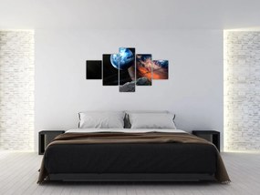 Obraz planety w kosmosie (125x70 cm)