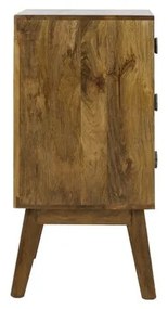 Brązowa wysoka komoda z litego drewna 40x80 cm Espita – Light &amp; Living