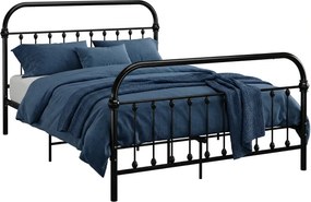 Czarne metalowe łózko w stylu loftowym 120x200 cm R8-H32