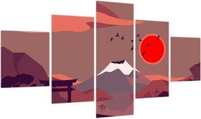 Obraz - Góry Fuji (125x70 cm)
