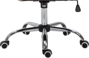 HOMCOM Ergonomiczne krzesło biurowe wyściełane różowe oparcie regulowane PU 59x60x95–105 cm | Aosom PL