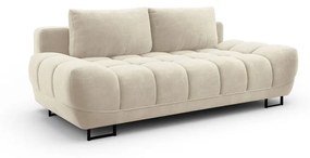 Beżowa 3-osobowa sofa rozkładana z aksamitnym obiciem Windsor &amp; Co Sofas Cirrus