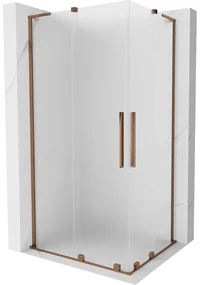 Mexen Velar L Duo kabina prysznicowa rozsuwana 100 x 90 cm, szron, różowe złoto - 871-100-090-02-33-60