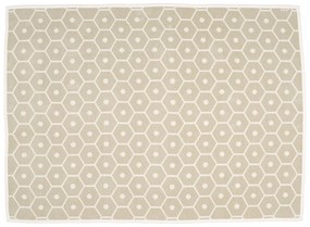 Kremowy koc z mieszanki wełny 140x180 cm Honey Sand – Pappelina