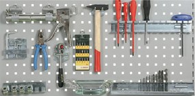 Panel perforowany tylny na narzędzia G2, otwory 10x10 mm, rozstaw 38x38 mm, szary