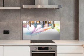 Szklany Panel Pędzle i Malarski Obraz