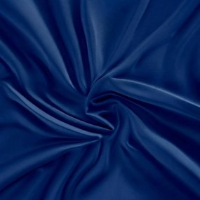 Kvalitex Prześcieradło satynowe z gumką ciemnoniebieski , 180 x 200 cm