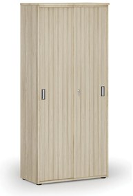 Szafa z drzwiami przesuwnymi PRIMO WOOD, 800 x 420 x 1781 mm, dąb naturalny