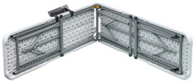 Autronic Ławka ogrodowa, metal, plastik, biała,AZ-K 1001 WT