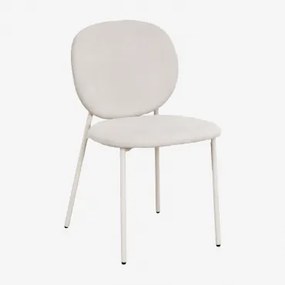 Krzesło Do Jadalni Gloriel Tapicerowane, Składane Sztruksu Distressed White - Sklum