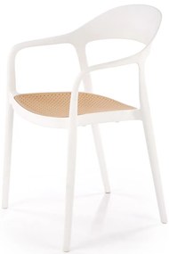 K530 krzesło biały naturalny, nowoczesne, skandynawskie, polipropylen
