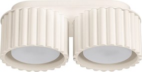Lampa Sufitowa Minimalistyczny Aura, Aluminium - 2 Źródło - L.21 X H.12 Cm - Beżowy