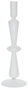 Szklany świecznik na nóżce, 30 cm