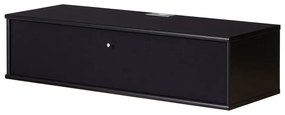 Czarna szafka pod TV w dekorze jesionu 89x22 cm Mistral – Hammel Furniture