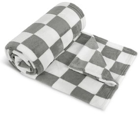 Bellatex Deka Kemping PLUS szara krata, 150 x 200 cm