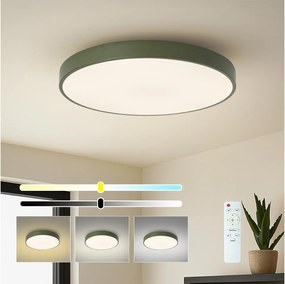 Brilagi - ściemnialna oprawa sufitowa LED POOL LED/60W/230V 3000-6000K 60 cm zielona + pilot