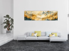 Obraz - Góry, akwarela (170x50 cm)