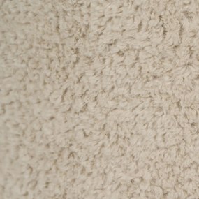 Beżowy puf z materiału bouclé – Ixia