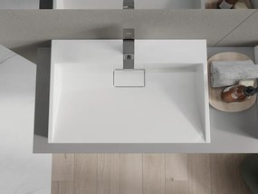 Mexen Ava umywalka nablatowa z konglomeratu 1/O 70 x 46 cm, biała - 23017001