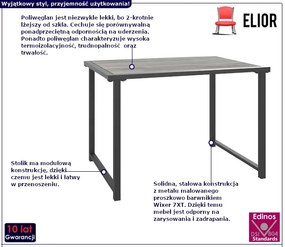 Antracytowy stolik do ogrodu D1-P77