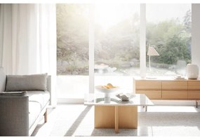 Naturalna szafka pod TV z litego drewna dębowego 135x55 cm Moresby – Rowico