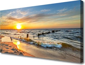 Obraz canvas Wieczór na Piaszczystej Plaży