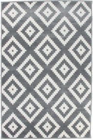 Dywan Koloreo Kratka szaro-biały 200x300 Prostokąt