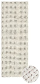 Wełniany chodnik odpowiedni do prania/tkany ręcznie w kolorze kości słoniowej 80x230 cm Unexpected Wool – Lorena Canals