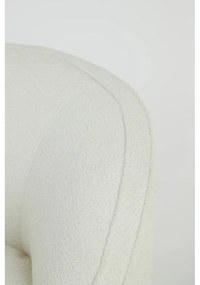 Biały fotel z materiału bouclé Almond – Light &amp; Living