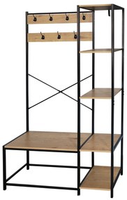 Wieszak z półkami BERDY, dąb