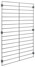 Czarna metalowa konsola do modułowego systemu półek Mural – Metaltex