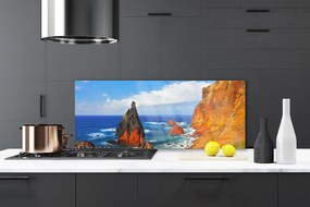 Panel Szklany Majestatyczny Klif nad Oceanem