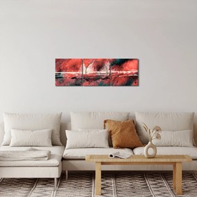 Obraz - Wybuch nafty (z zegarem) (90x30 cm)