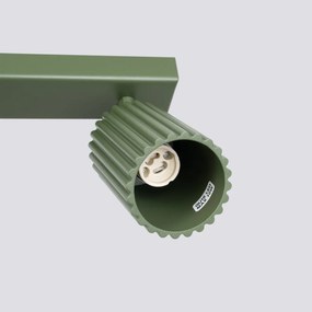 Listwa oświetleniowa 2-punktowa KARBON 2L zielona oliwkowa ryflowana SOLLUX  LIGHTING