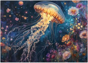 Obraz na szkle - Magiczna meduza (70x50 cm)