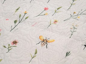 Narzuta na łóżko INSECTA, kremowy Rozmiar: 170 x 210 cm