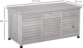 Outsunny szafa ogrodowa, drewno jodłowe, 127 cm x 56 cm x 60 cm